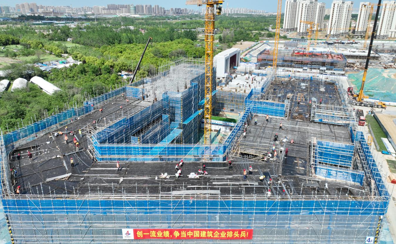 安徽三建合肥一中淝河校區項目。安徽建工集團供圖